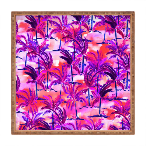 Amy Sia Palm Tree Purple Square Tray