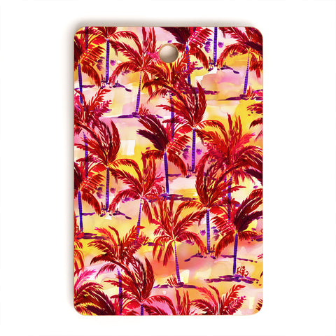 Amy Sia Palm Tree Sunset Cutting Board Rectangle