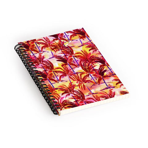 Amy Sia Palm Tree Sunset Spiral Notebook