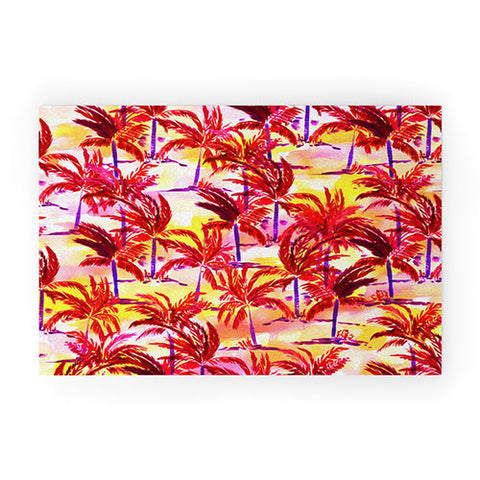 Amy Sia Palm Tree Sunset Welcome Mat
