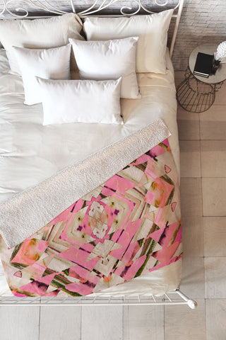 Amy Sia Paros Pink Fleece Throw Blanket