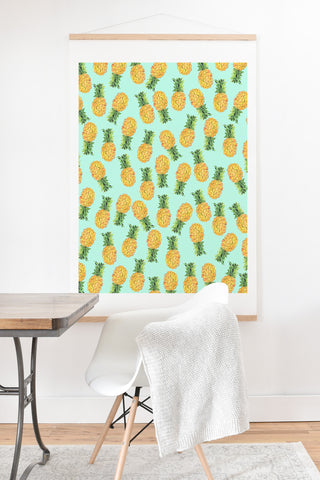 Amy Sia Pineapple Fruit Art Print And Hanger