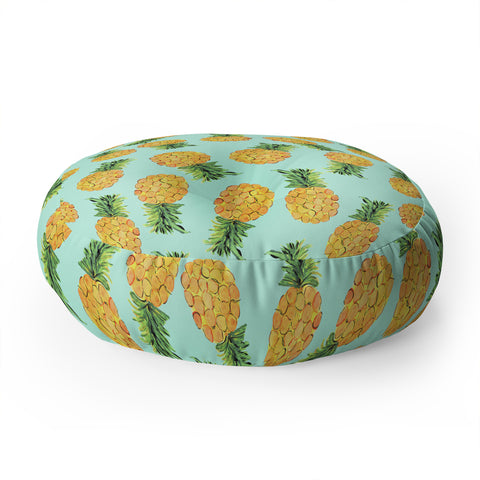 Amy Sia Pineapple Fruit Floor Pillow Round