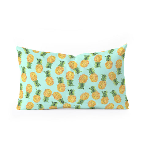 Amy Sia Pineapple Fruit Oblong Throw Pillow