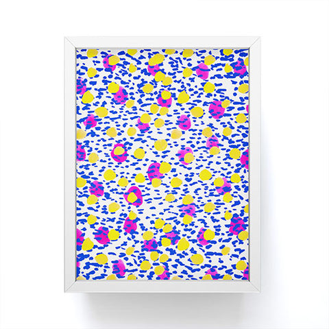 Amy Sia Polka Dot Blue Framed Mini Art Print