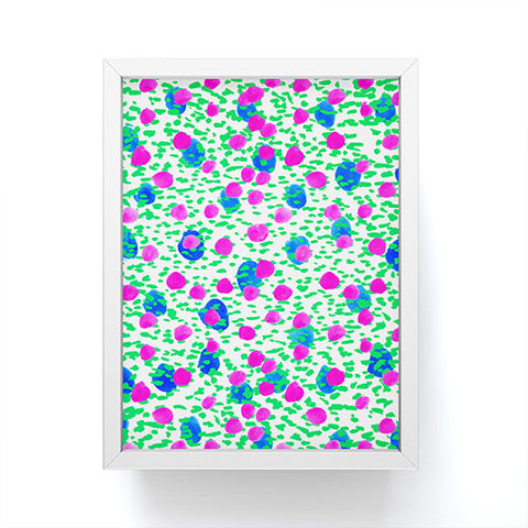 Amy Sia Polka Dot Green Framed Mini Art Print