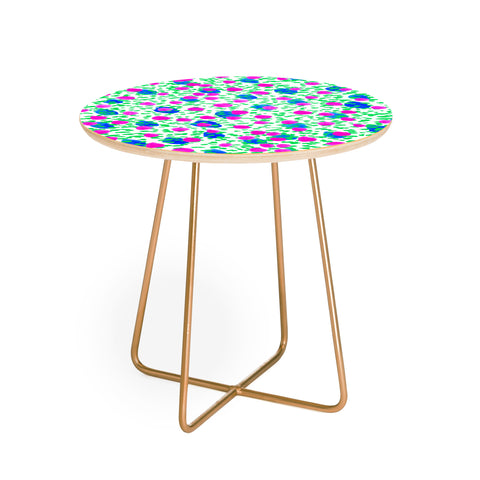 Amy Sia Polka Dot Green Round Side Table