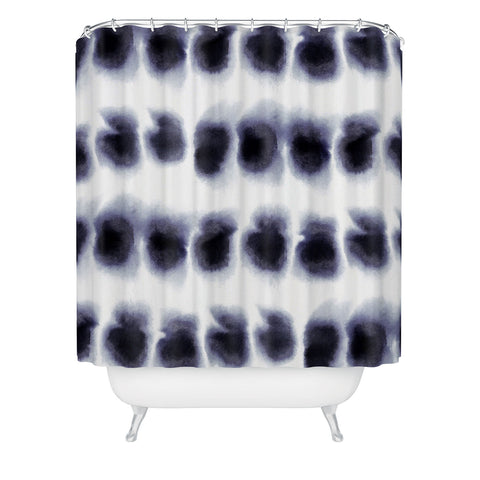 Amy Sia Smudge Black Shower Curtain