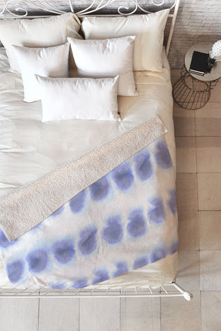 Amy Sia Smudge Purple Fleece Throw Blanket