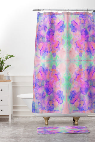 Amy Sia Sorbet Shower Curtain And Mat