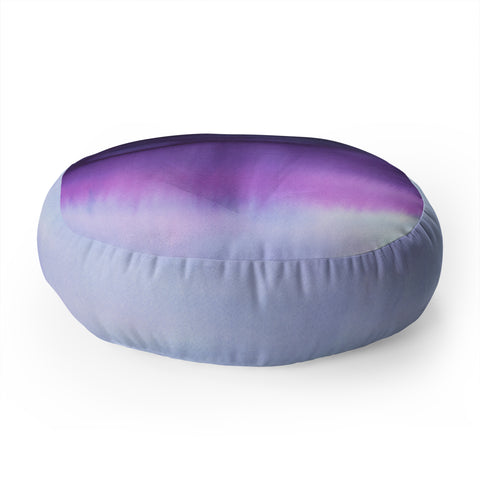 Amy Sia Squall Purple Floor Pillow Round