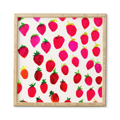 Amy Sia Strawberry Fruit Framed Wall Art