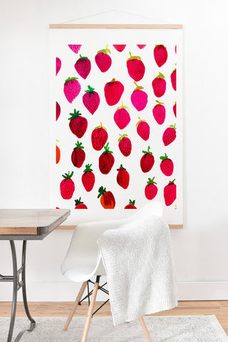 Amy Sia Strawberry Fruit Art Print And Hanger