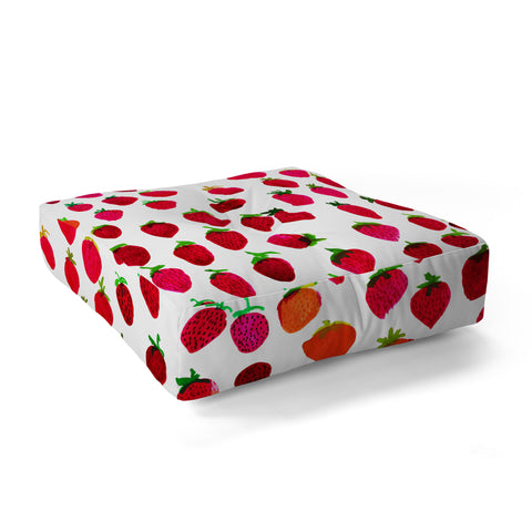 Amy Sia Strawberry Fruit Floor Pillow Square