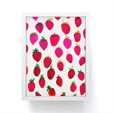Amy Sia Strawberry Fruit Framed Mini Art Print