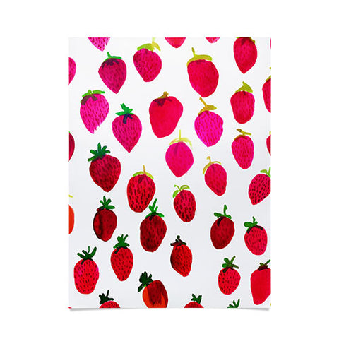 Amy Sia Strawberry Fruit Poster