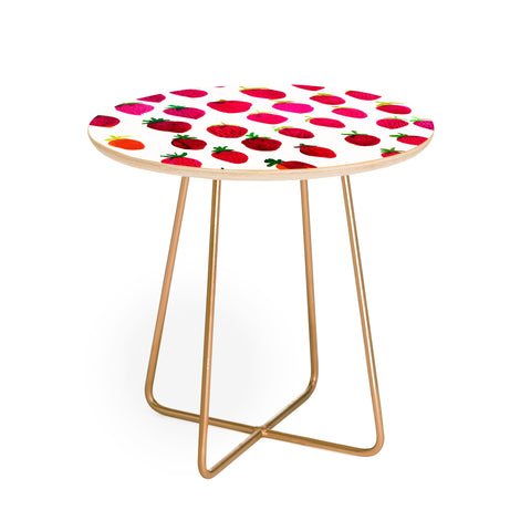 Amy Sia Strawberry Fruit Round Side Table