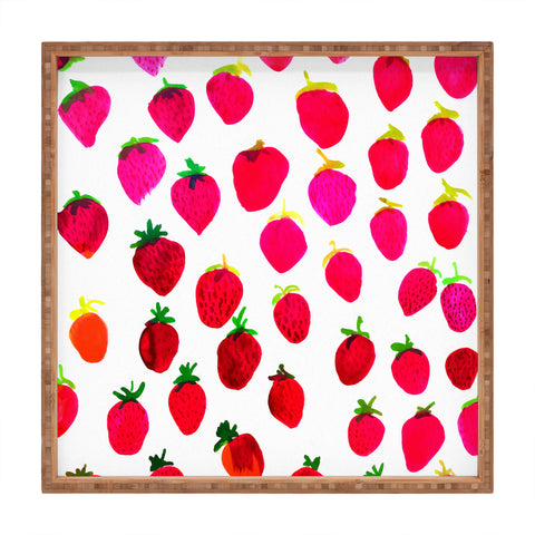 Amy Sia Strawberry Fruit Square Tray