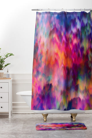 Amy Sia Sunset Storm Shower Curtain And Mat