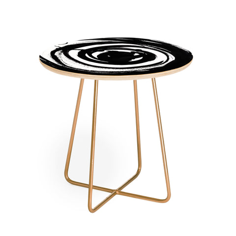 Amy Sia Swirl Black Round Side Table