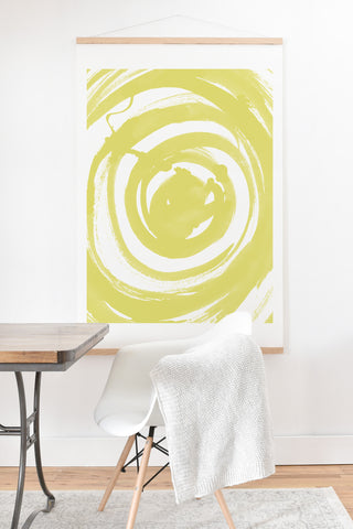Amy Sia Swirl Ochre Art Print And Hanger