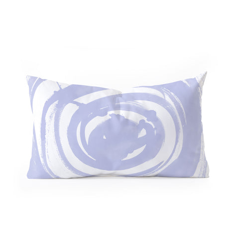 Amy Sia Swirl Pale Blue Oblong Throw Pillow