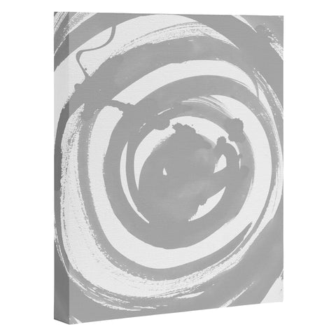 Amy Sia Swirl Pale Gray Art Canvas