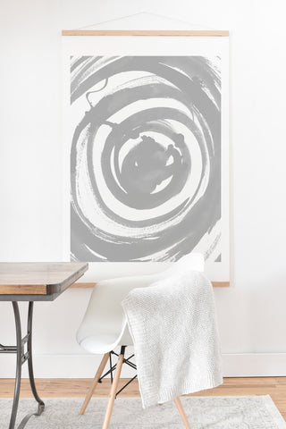 Amy Sia Swirl Pale Gray Art Print And Hanger