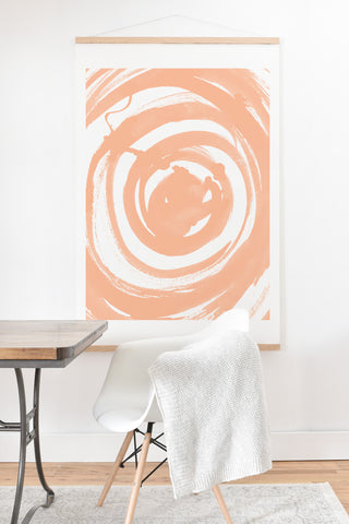 Amy Sia Swirl Peach Art Print And Hanger