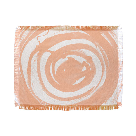 Amy Sia Swirl Peach Throw Blanket