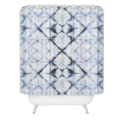 Amy Sia Tangier Slate Blue Shower Curtain