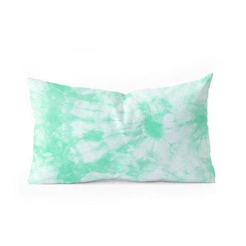 Amy Sia Tie Dye 3 Mint Oblong Throw Pillow