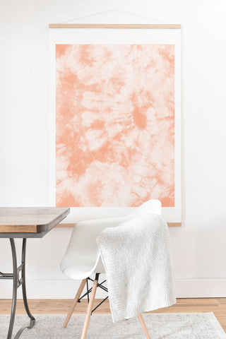 Amy Sia Tie Dye 3 Peach Art Print And Hanger
