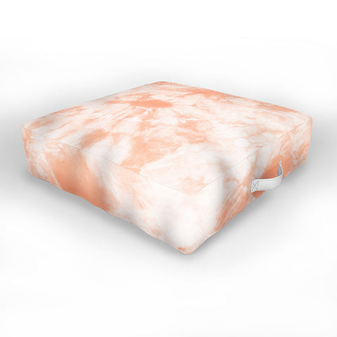 Amy Sia Tie Dye 3 Peach Outdoor Floor Cushion