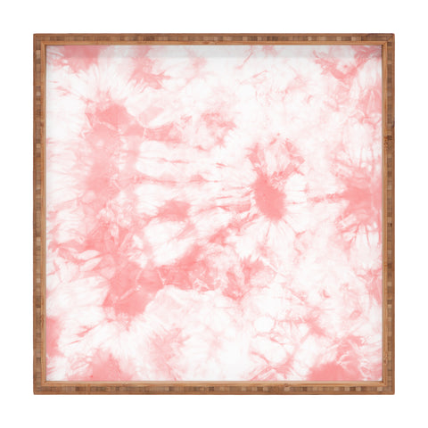 Amy Sia Tie Dye 3 Pink Square Tray