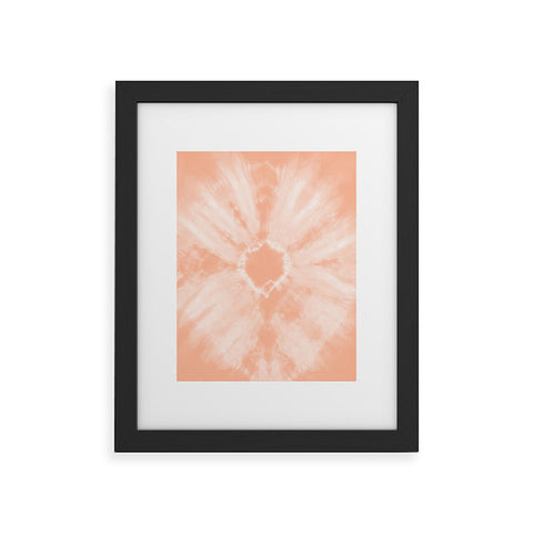 Amy Sia Tie Dye Peach Framed Art Print
