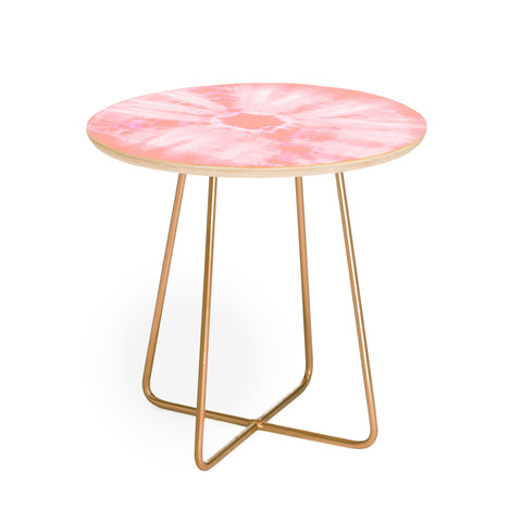 Amy Sia Tie Dye Pink Round Side Table
