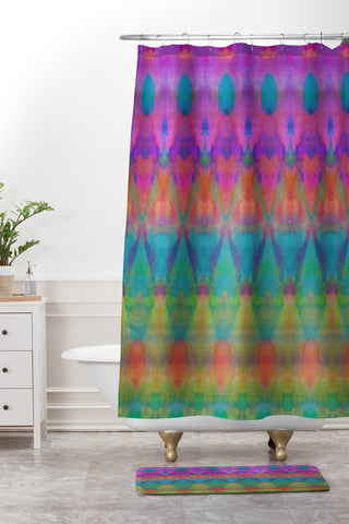 Amy Sia Tribal Diamonds 1 Shower Curtain And Mat