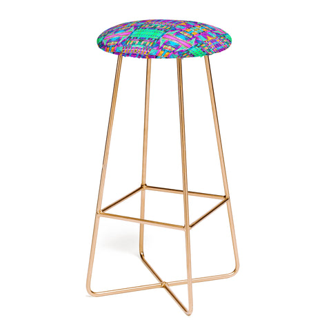 Amy Sia Tribal Patchwork 2 Pink Bar Stool