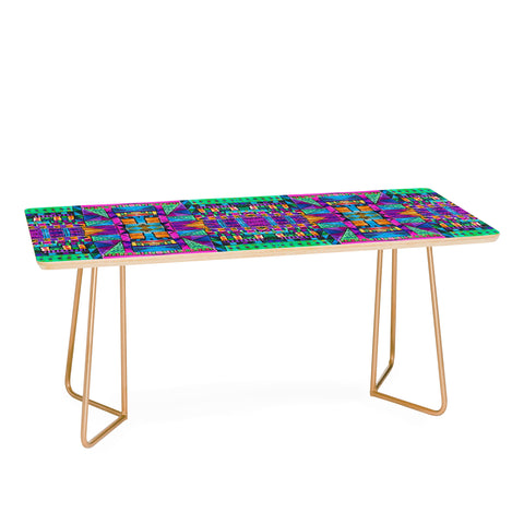 Amy Sia Tribal Patchwork 2 Pink Coffee Table