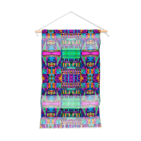 Amy Sia Tribal Patchwork 2 Pink Wall Hanging Portrait