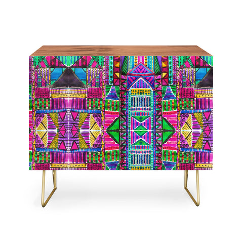 Amy Sia Tribal Patchwork Pink Credenza