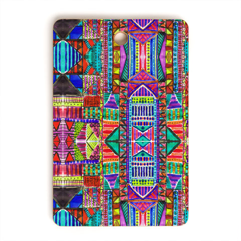 Amy Sia Tribal Patchwork Red Cutting Board Rectangle