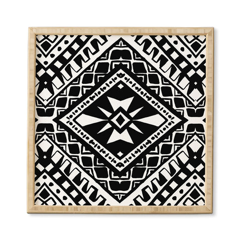 Amy Sia Tribe Black and White 1 Framed Wall Art