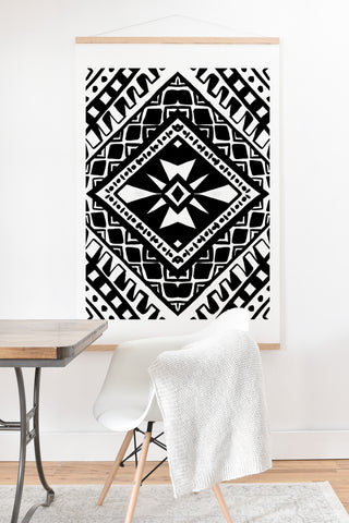Amy Sia Tribe Black and White 1 Art Print And Hanger