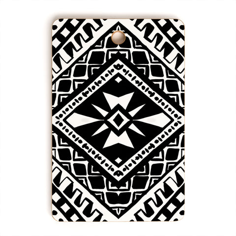 Amy Sia Tribe Black and White 1 Cutting Board Rectangle
