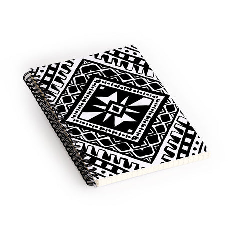 Amy Sia Tribe Black and White 1 Spiral Notebook