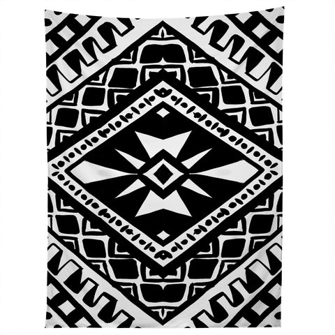 Amy Sia Tribe Black and White 1 Tapestry
