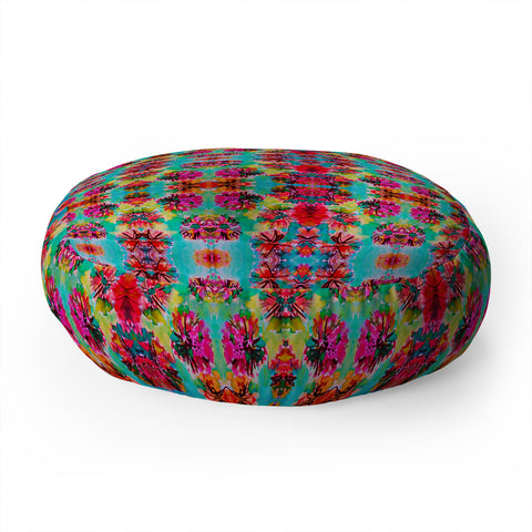 Amy Sia Tropical Floral Floor Pillow Round