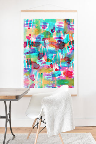 Amy Sia Tropico Aqua Art Print And Hanger